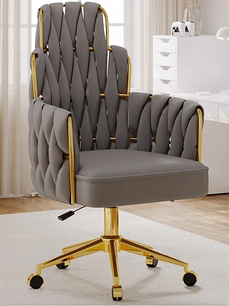 Luxury Computer Chair,Modern Bedroom Anchor,Makeup And Dressing Table Chairs,Home Dormitory Front Desk Armchair Furniture Stool