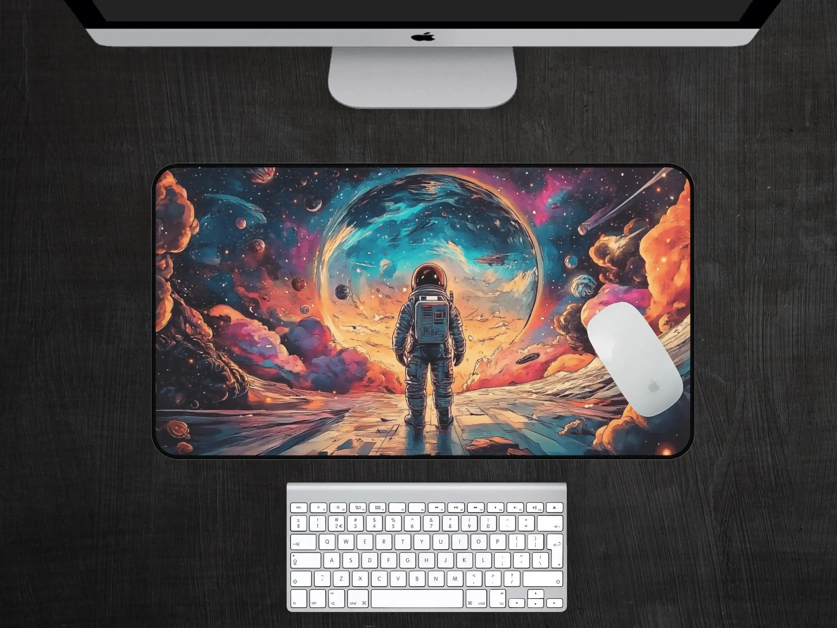 

Colorful Astronaut Deskmats, Space Mouse Pads, Aesthetic Art Space Desk Mats,XXL Galaxy Desk Mat, Perfect Gift for Friends