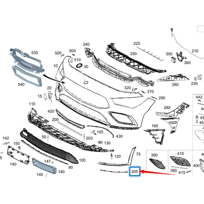 Für Mercedes Cla Amg 2020 2021 2022 1 Paar links rechts vorne Stoßstange dekorative Streifen Grill einsätze 1188855301 1188855401