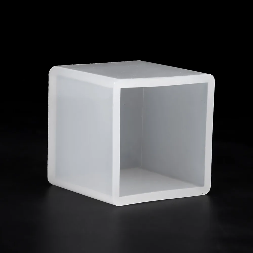 4pcs Resin Casting Mould 4 Sizes Silicone Resin Mould Cube White Square Resin Mould Silicone DIY Silicone Moulds Home Decoration