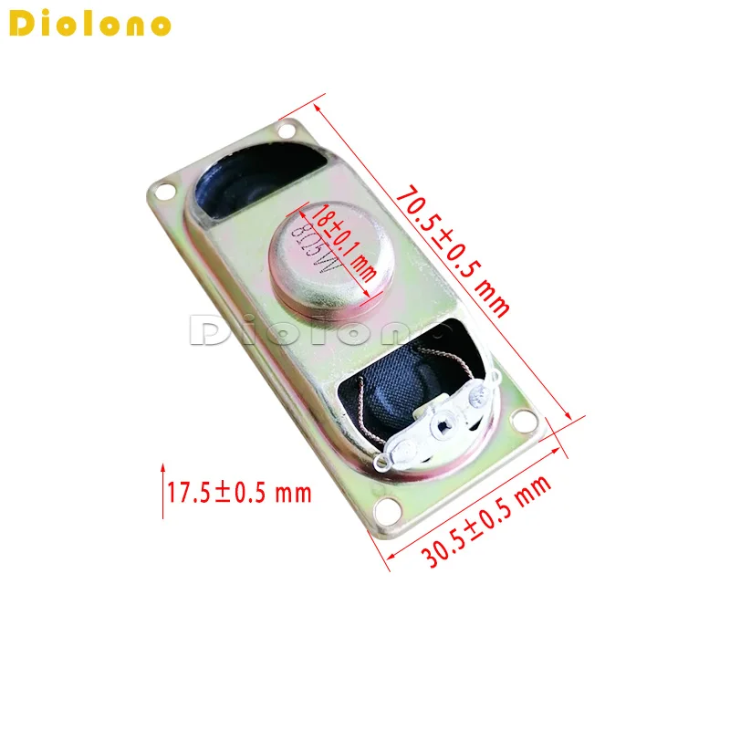 Altavoz acústico para publicidad de TV, bocina magnética interna de 30x70mm, espesor de 17mm, accesorios de Audio DIY, 8 Ohm, 5W, 3070