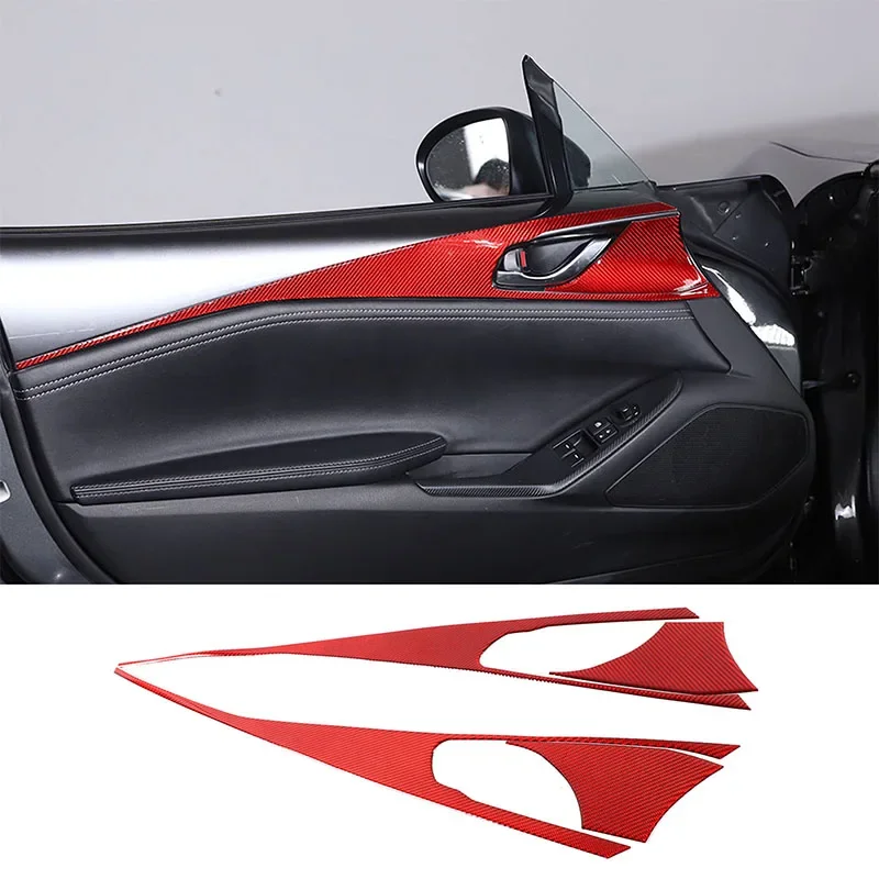 

Car Inner Door Handle Frame Sticker Decoration Cover for Mazda MX-5 2016-2024 Soft Carbon Fiber Car Accessories