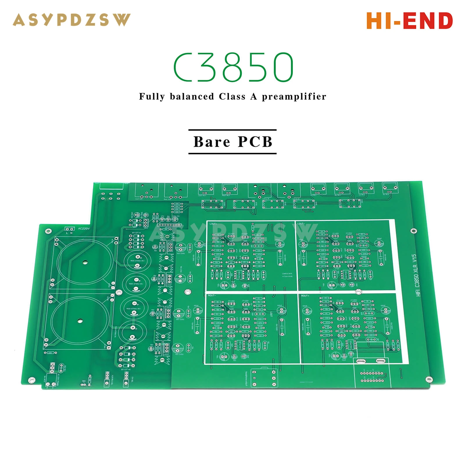 HI-END C3850 Pré-amplificador Classe A totalmente balanceado Referência PCB nua Circuito Accuphase C-3850