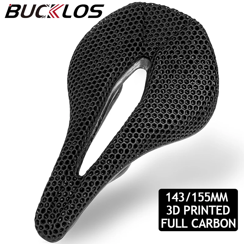 Bicycle 3D Printed Bike Seat 143MM 155MM Carbon Fiber Bike Seat Cushion Ultralight 3D Racing Bicycle Saddle Honeycomb Mtb Saddle