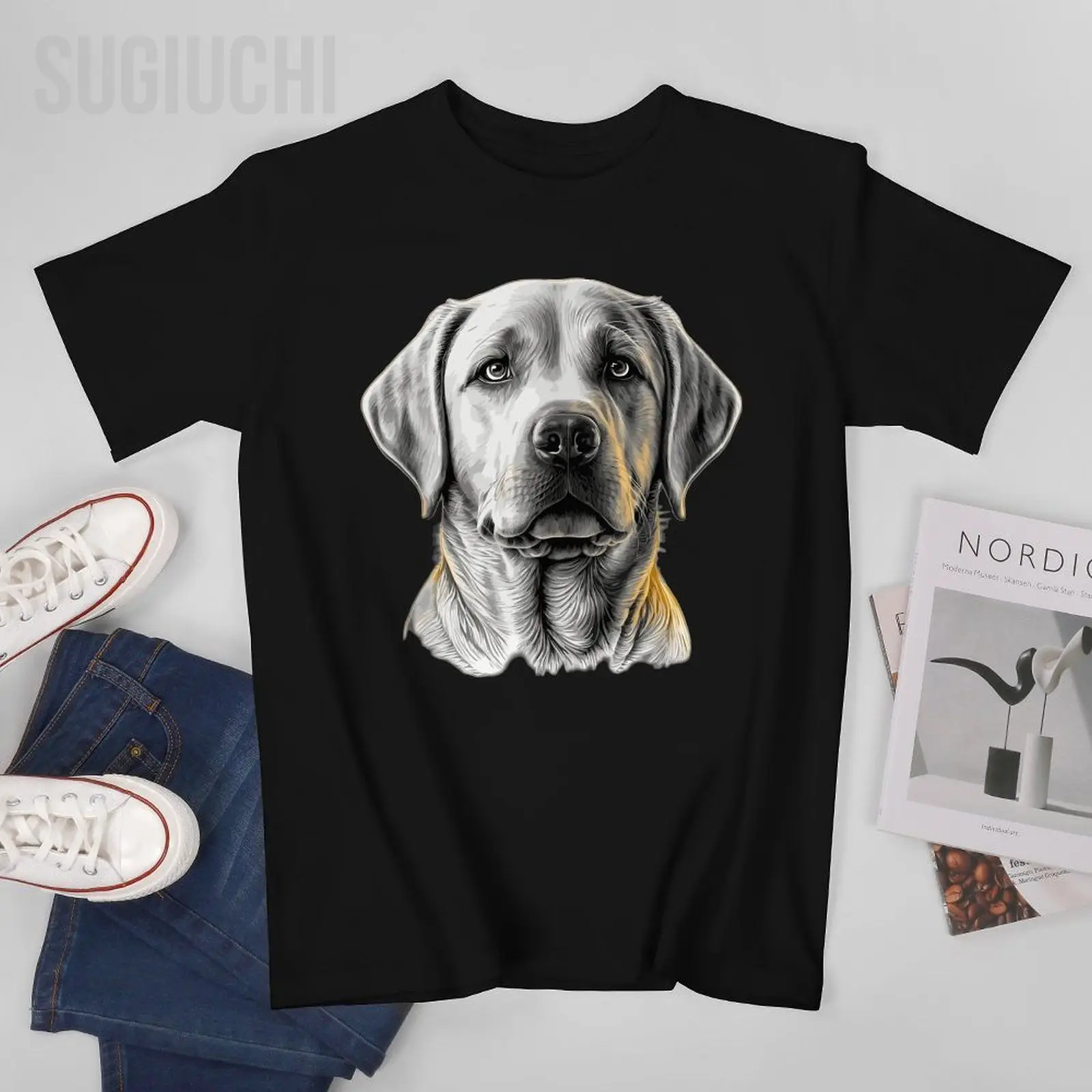 Men Labrador Retriever Cute Labrador And Dog Breed Tshirt Tees O-neck T Shirts Women Boys 100% Cotton Short T-Shirt Unisex