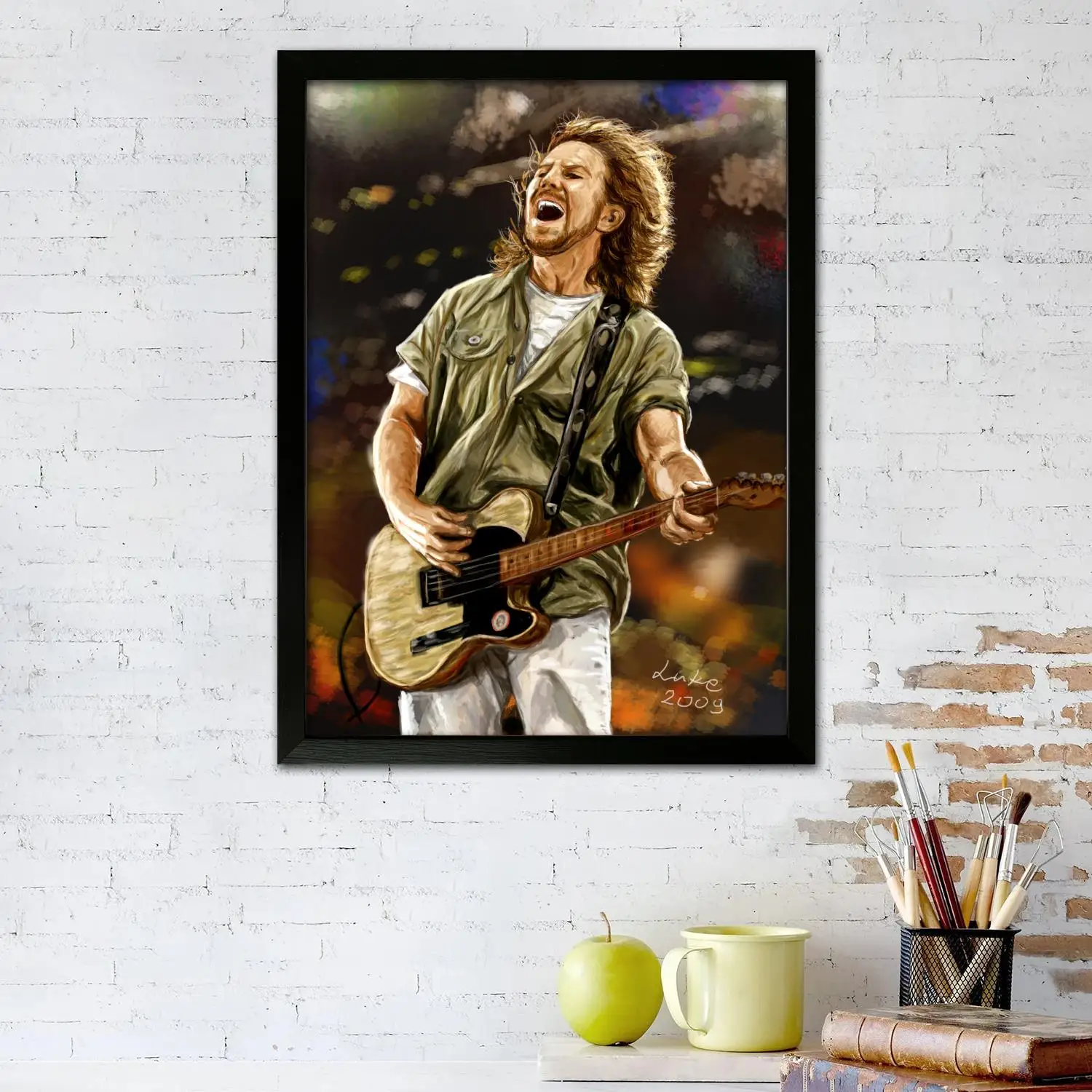 eddie vedder Canvas Art Poster and Wall Art, Picture Print, Modern Family Bedroom Decor,Decorative painting