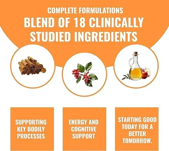 Ceylon Cinnamon Capsules - Contains apple cider vinegar, curcumin, ginseng, zinc, milk thistle, bitter gourd, fenugreek, etc image 2