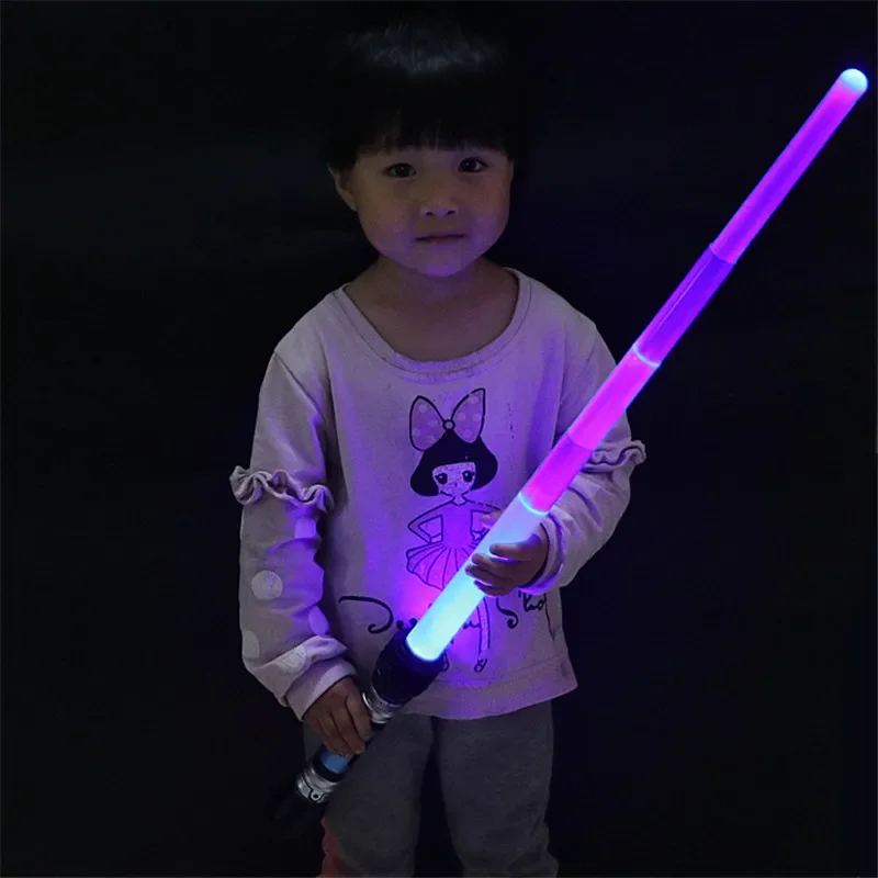 1Pcs Laser Sword Lightsaber Cosplay Prop Saber Light up LED Sound Children Outdoors Luminous Lightsaber Toys Boy Flashing Gift