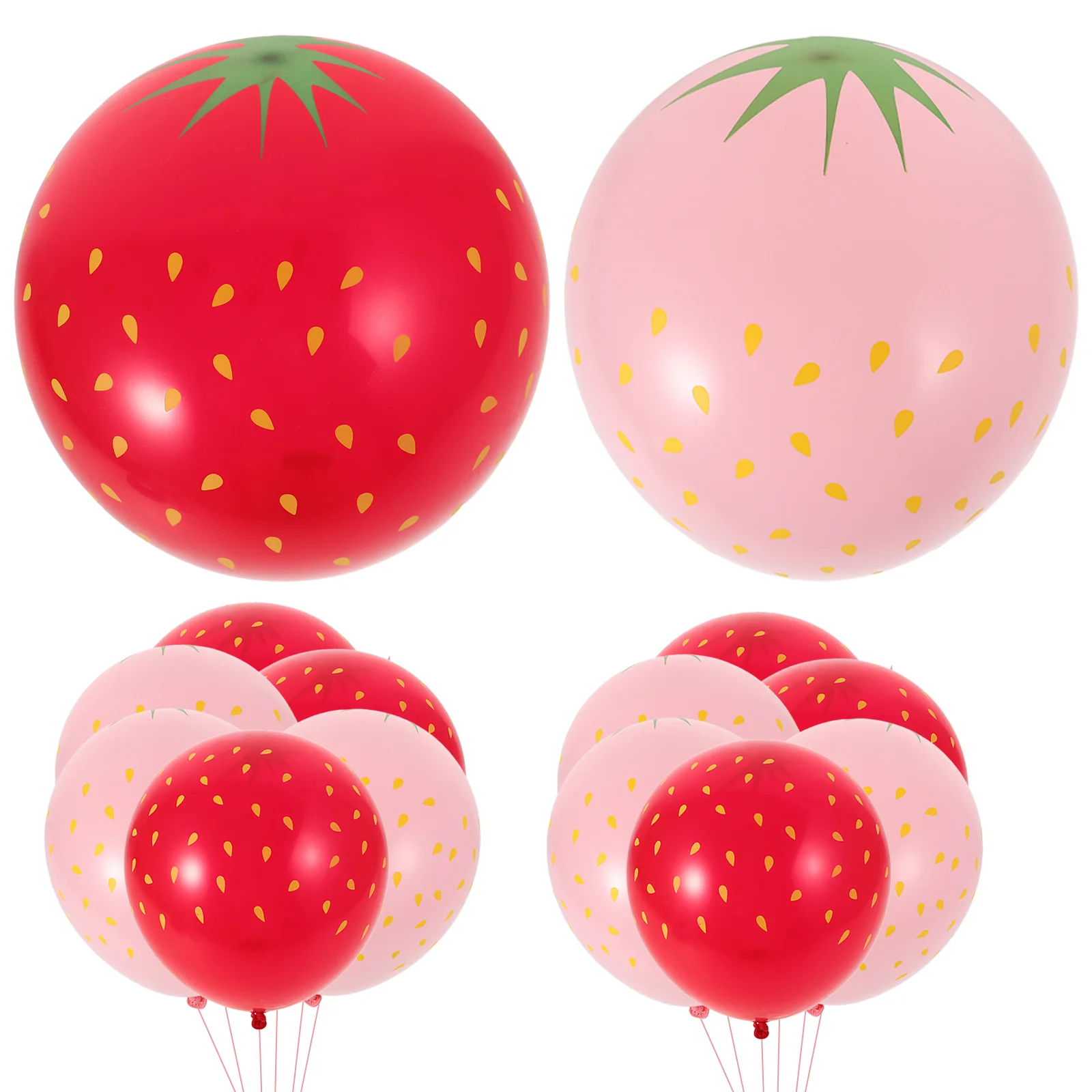 

18 Pcs Strawberry Balloon Birthday Balloons for Girls Party Decorations Birthdays Non Latex Cute Children Accessories