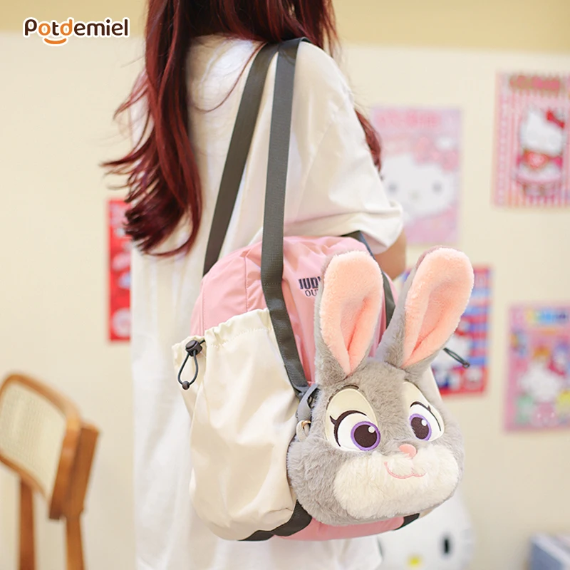 Niedliche Cartoon-abnehmbare Tasche für Frauen, Judy & Nick Co-Branded-Version, tragbar, vielseitiges Design, Mädchen-Umhängetasche für den täglichen Pendelverkehr