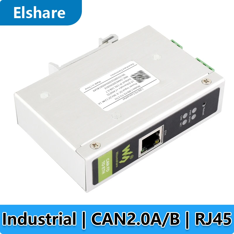 

Промышленный двунаправленный преобразователь CAN FD ETH RJ45 CAN2.0A/2.0B