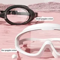 Big Frame Swimming Goggles HD Wide View Anti-Fog Scuba Diving Adult No Leaking UV Protection Swimming Goggles Adjustable