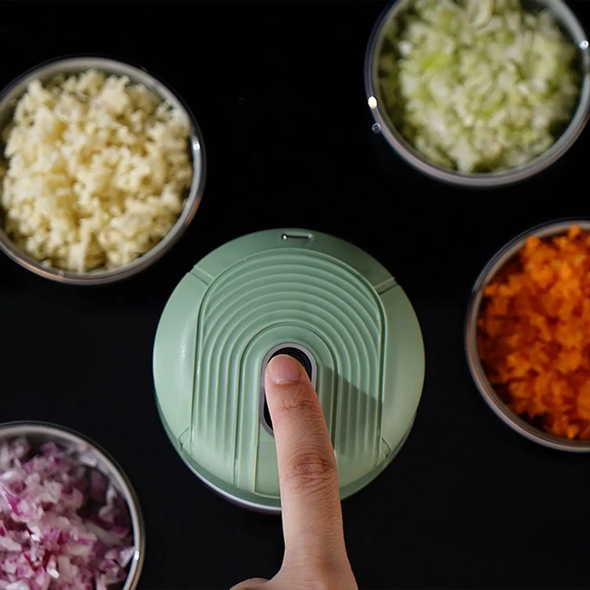 ABLQ 250ml USB Rechargeable Portable Electric Mini Garlic Chopper - for Chopping Garlic, Ginger, Chili, Onion, Meat