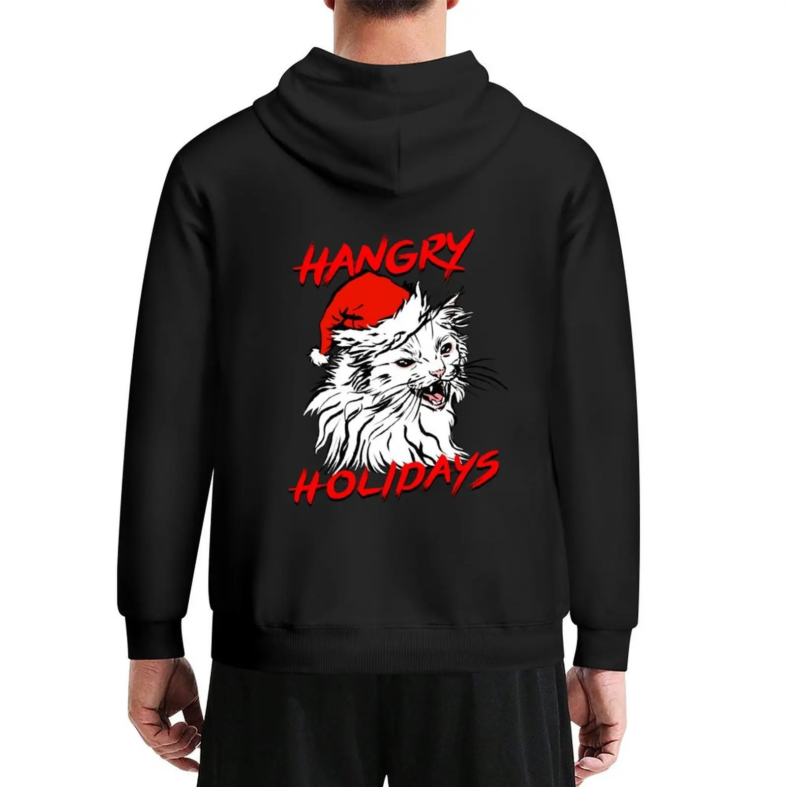 

Hangry Holidays! Thurston's Cat Christmas Hoodie men's clothes korean clothes mens designer clothes big size hoodie