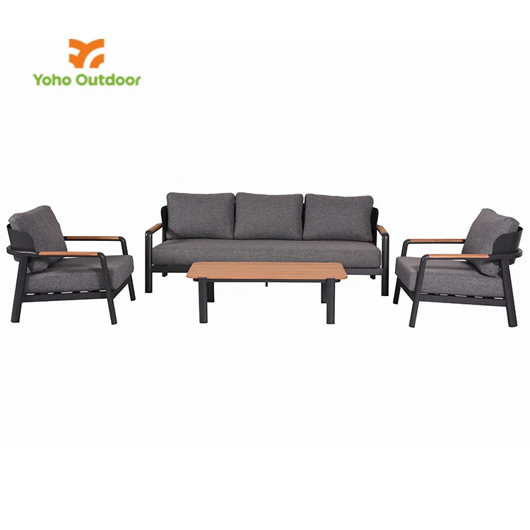 

Modern Luxury Outdoor Teak Garden Patio Furniture Collection Comfortable Sofa Set for Villa Living Room Restaurant Balcony Hotel