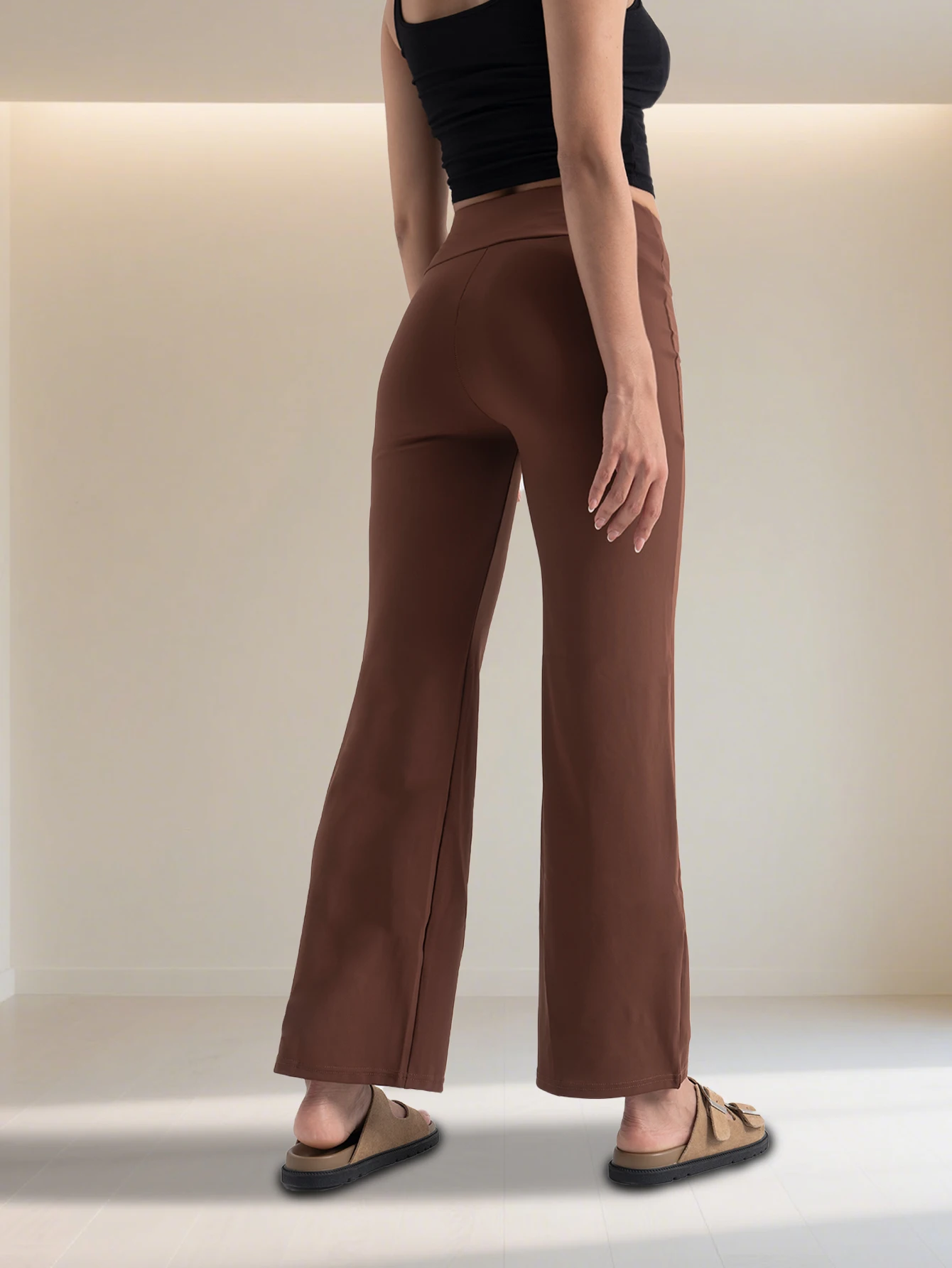 سراويل ضيقة للسيدات، سراويل واسعة الساق عالية الخصر، سراويل ضيقة للربيع/الصيف، سراويل فضفاضة بمقاس قياسي، سراويل رياضية كاجوال رمادية