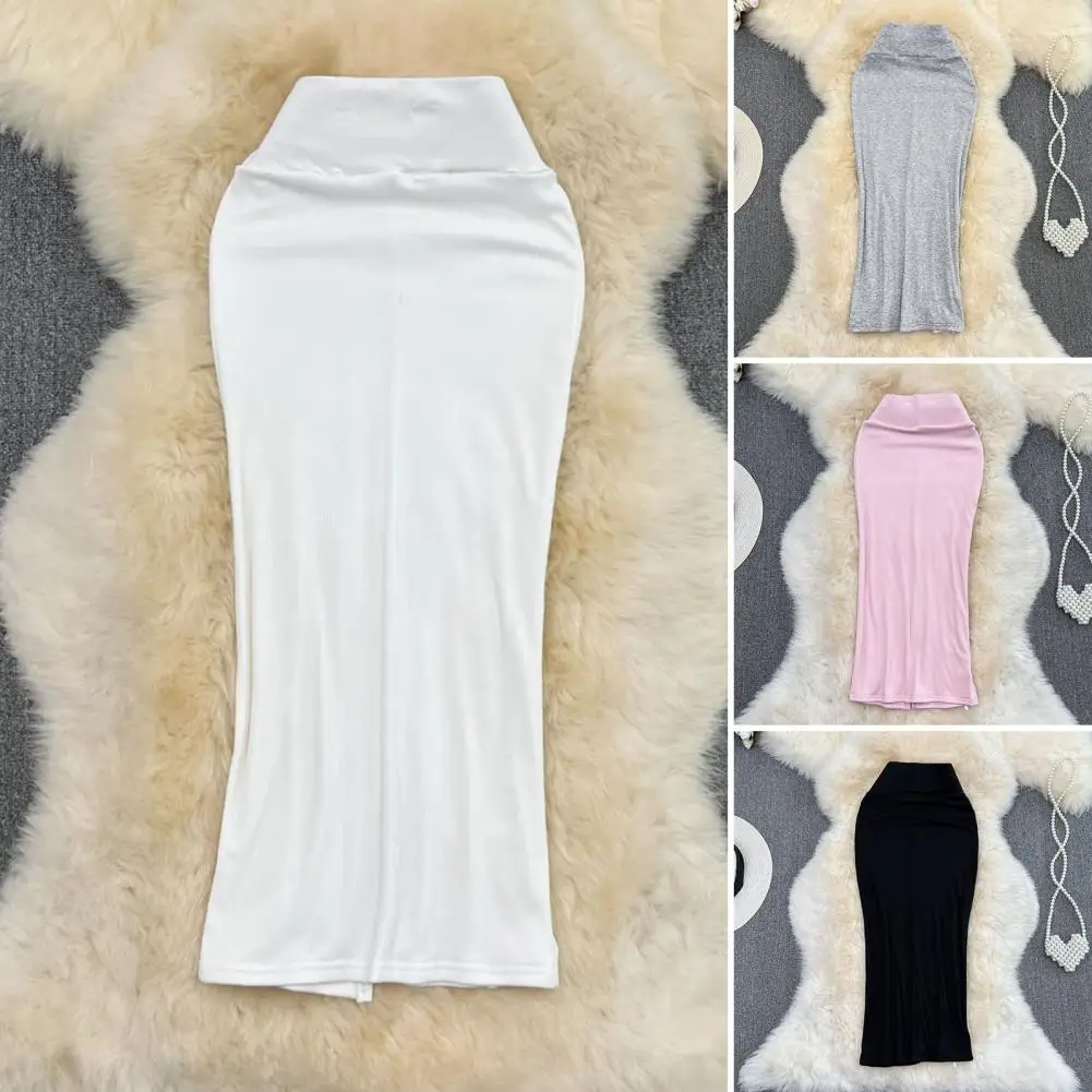 Jupe femmes 2023 printemps automne solide Empire crayon bureau dame Midi moulante jupes mince Streetwear mode Chic vêtements