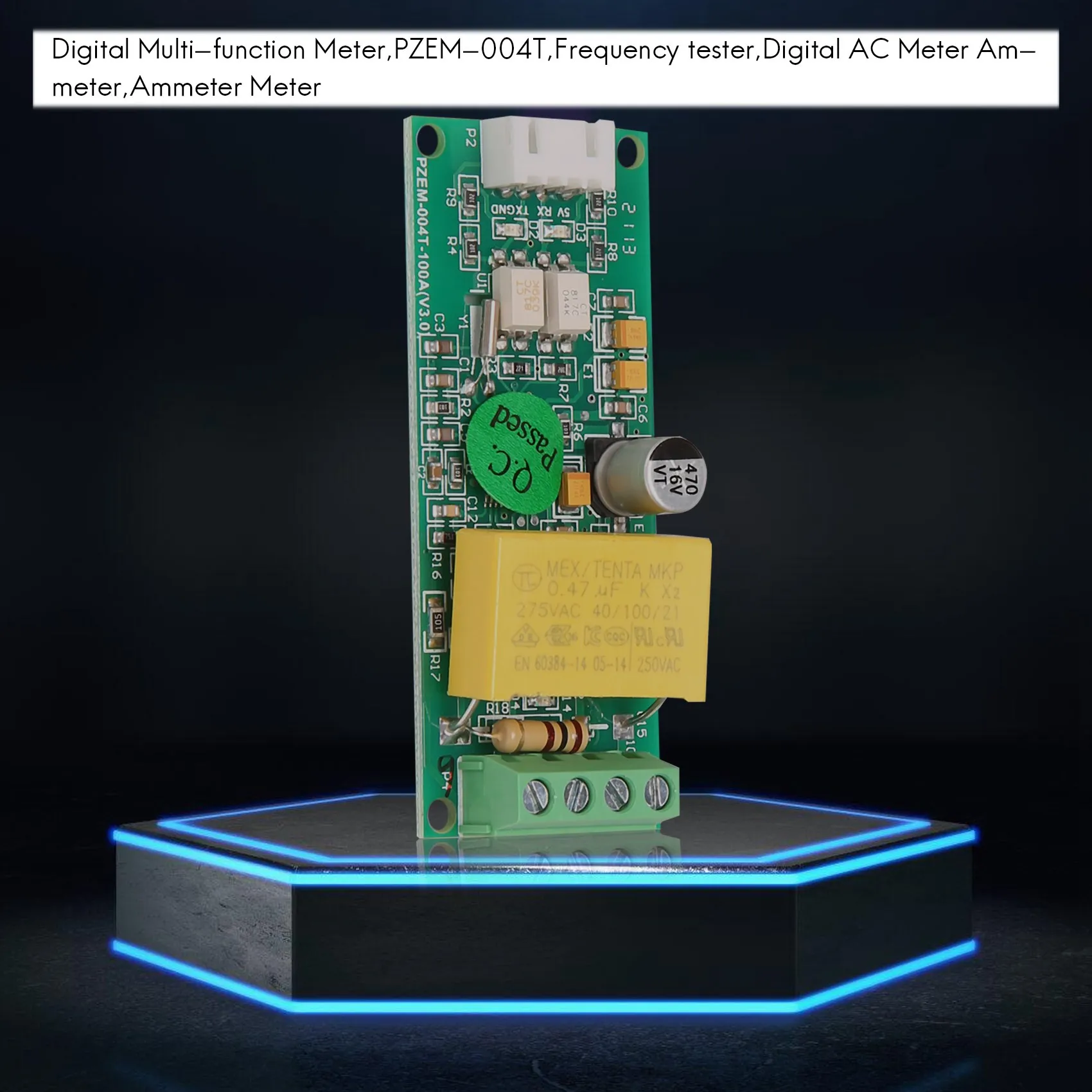 PZEM-004T Digital AC Amperímetro do medidor, TTL Fator de potência atual, Frequency Tester Módulo com bobina 100A, 80-260V, versão atualizada