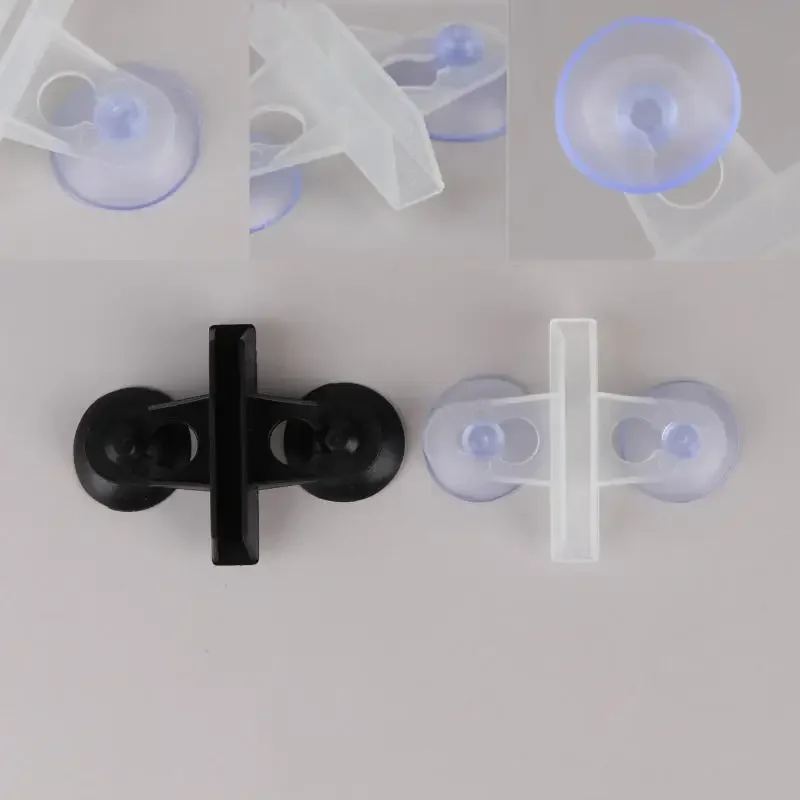 [CL]10Pcs Aquarium Isolation Plate Fish For Tank Divider Clip Black Suction Cup Dividers Holder Bracket Plastic Sheet Holder[CL]