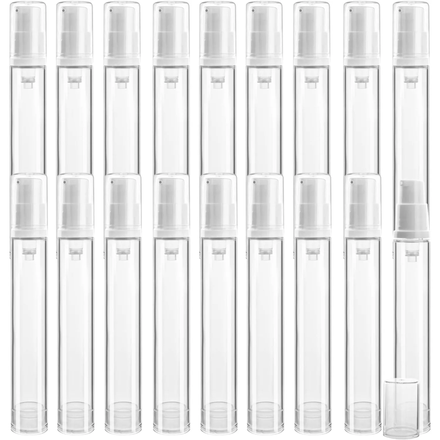

25PCS 5/10/15ml Vacuum Plastic Empty Airless Spray Bottles Travel DIY Cosmetic Cream Pump Makeup Foundation Toiletries Container