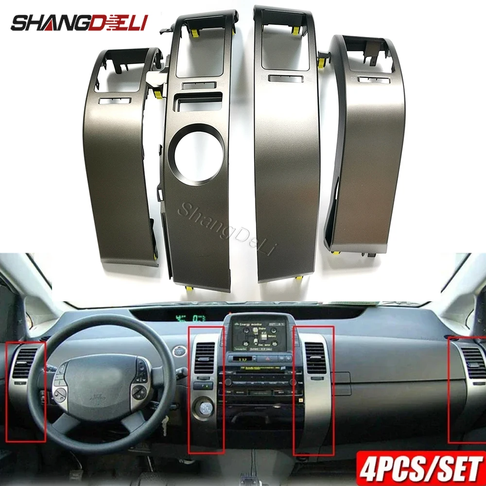 

4CS/SET Fit for Toyota Prius Air Vent Frame Dashboard Air Conditioning Vent 2004-2009 55680-47020 Car Accessories