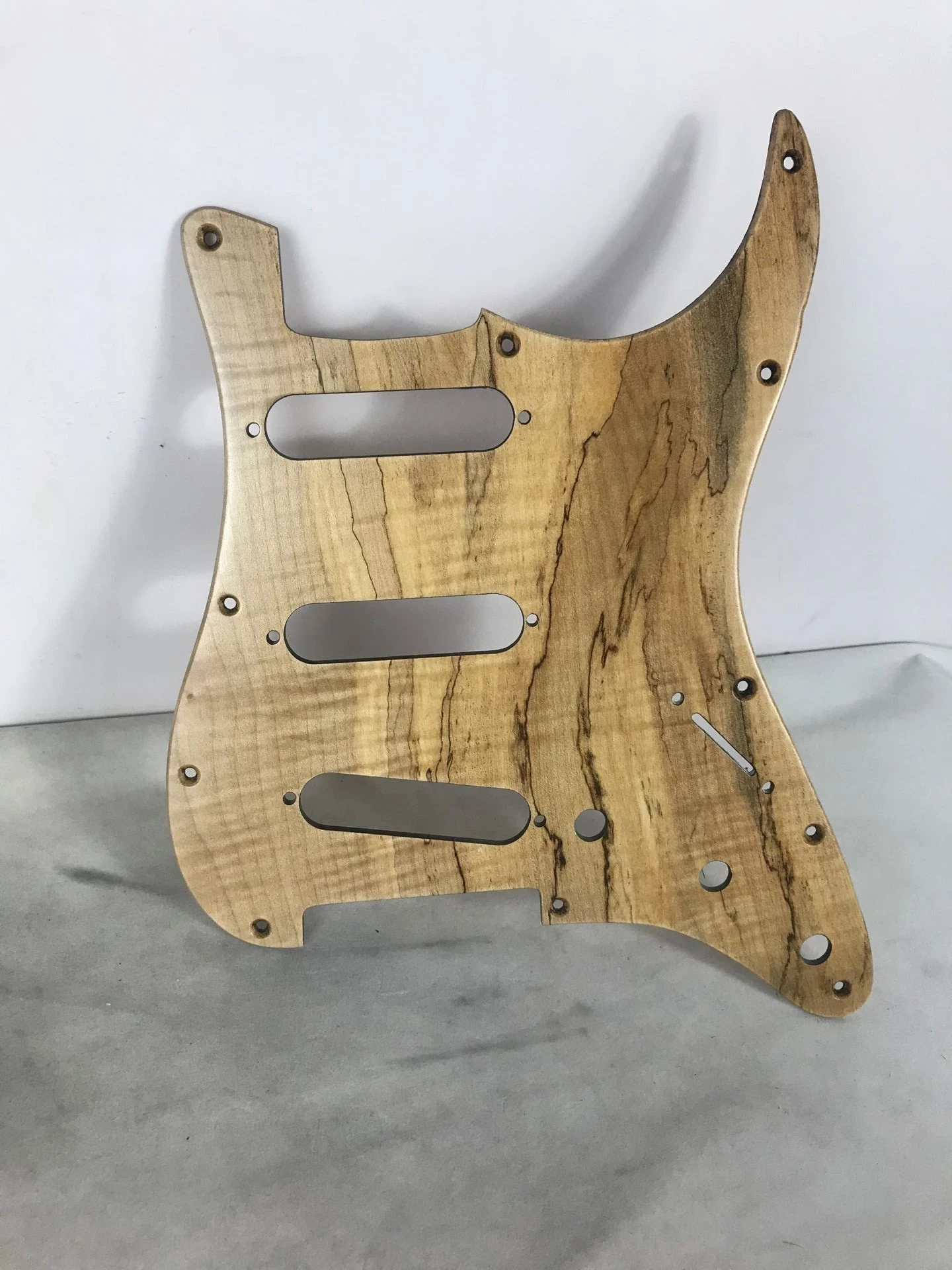 Solid Maple Wooden Electric Guitar Pickguard, S T Style, 11 Hole, 3 Ply, New SSS, High Quality, 1 Pc