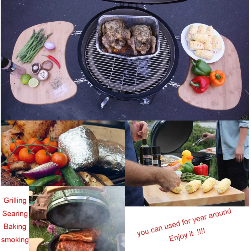 Kamado เตาย่างเซรามิกขนาด20-26นิ้วสามารถปรับแต่งได้