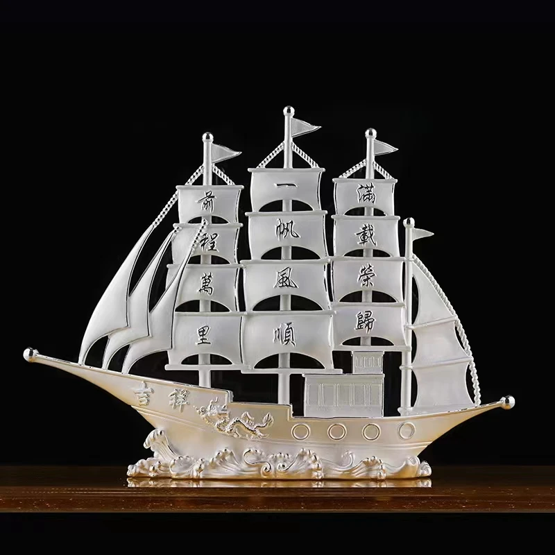 Sterling silver smooth sailing, silver sailboat ornaments, home office crafts