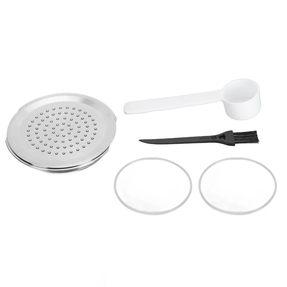 304 Stainless Steel Reusable Coffee Pod Filter Set With Brush And Spoon Refillable Coffee Capsule Reusable Design