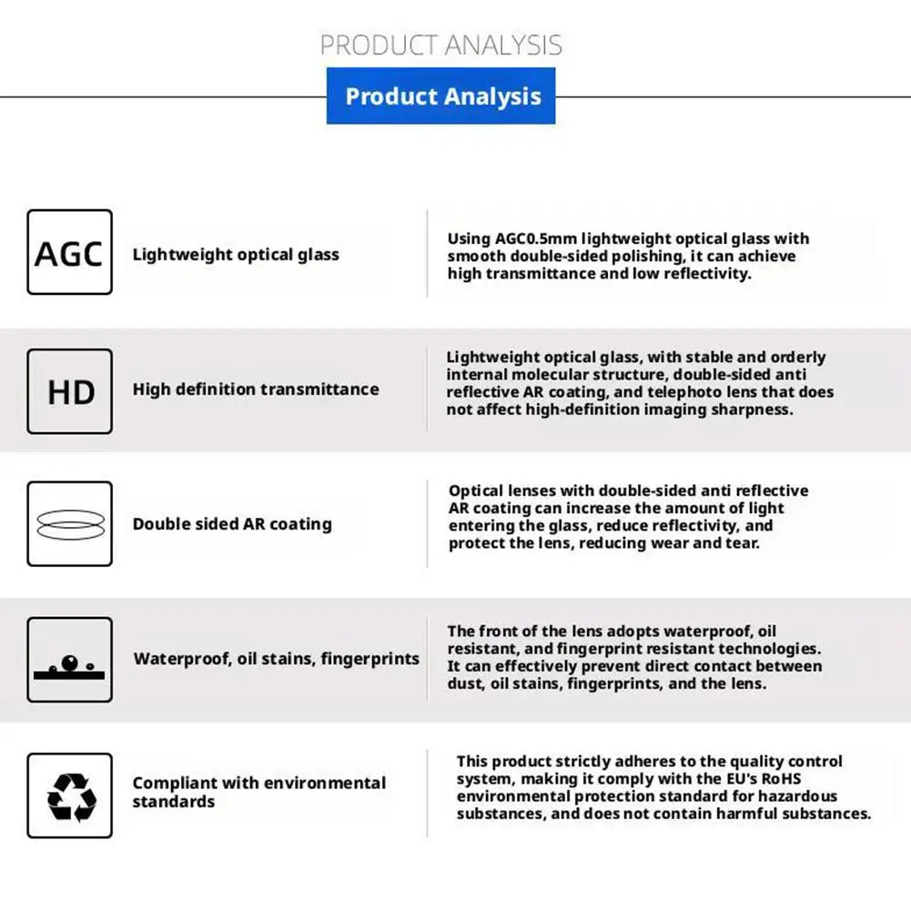 طبقة حماية لعدسة مرآة UV عالية الدقة لكاميرا LUMIX DC-TZ99/ZS99 - غطاء شفافية عالي مضاد للخدش