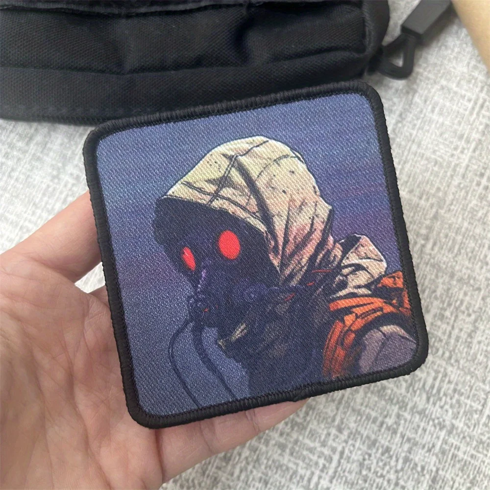 Fast Stalker Live Stalker التصحيح التكتيكي المعنويات شارة مطبوعة هوك وحلقة بقع حقيبة الظهر العسكرية ملصق