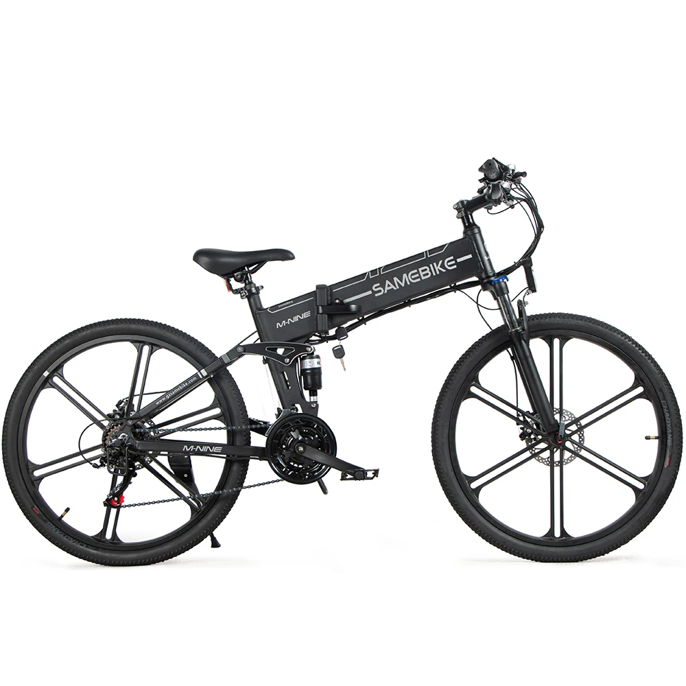 SAMEBIKE-Vélo Électrique Pliant de 26 Pouces pour Adulte, Suspension Complète, 500W, 48V, 10Ah, Stock UE et UK