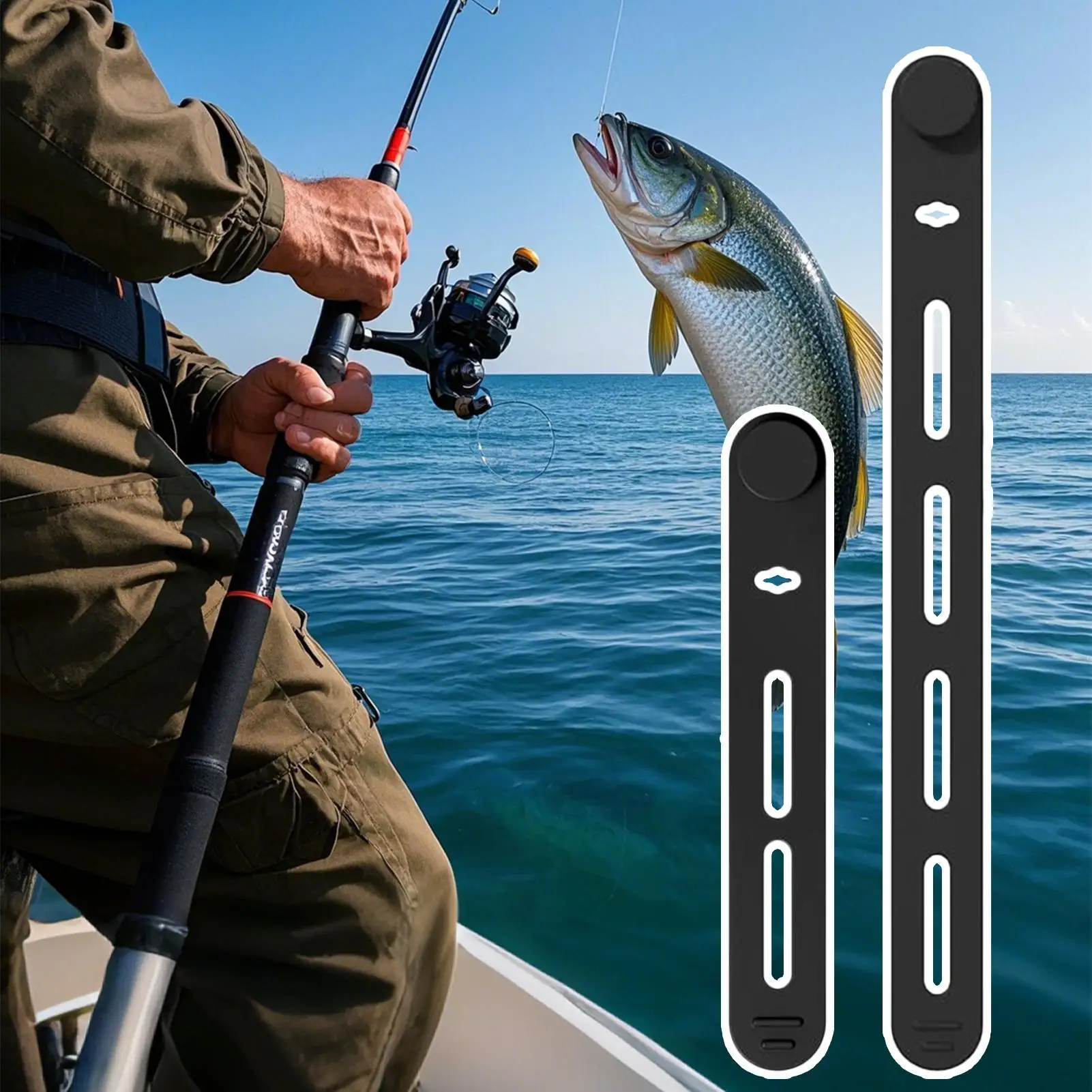 

20PCS Silicone Fishing Rod Straps, Elastic Boat Deck Straps for Casting Tool, Hunting Camping Paddleboard Gardening Use