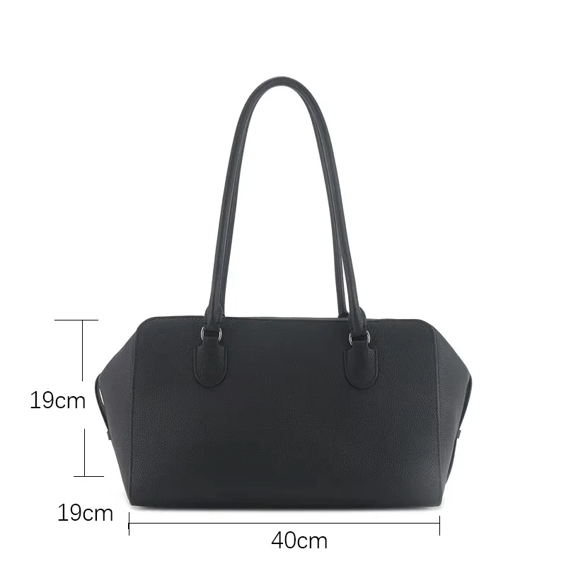 Donna-in Top Layer Cow Leather Top Handle Handbag Genuine Full Grained Calfskin Large Capacity Shoulder Bag for Women Work Tote — zdjęcie 7