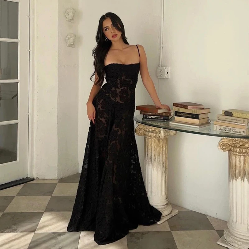 Cryptographique dentelle florale Sexy dos à lacets Slip Maxi robes robe en mousseline de soie pansement élégant pure Cocktail robes de bal été