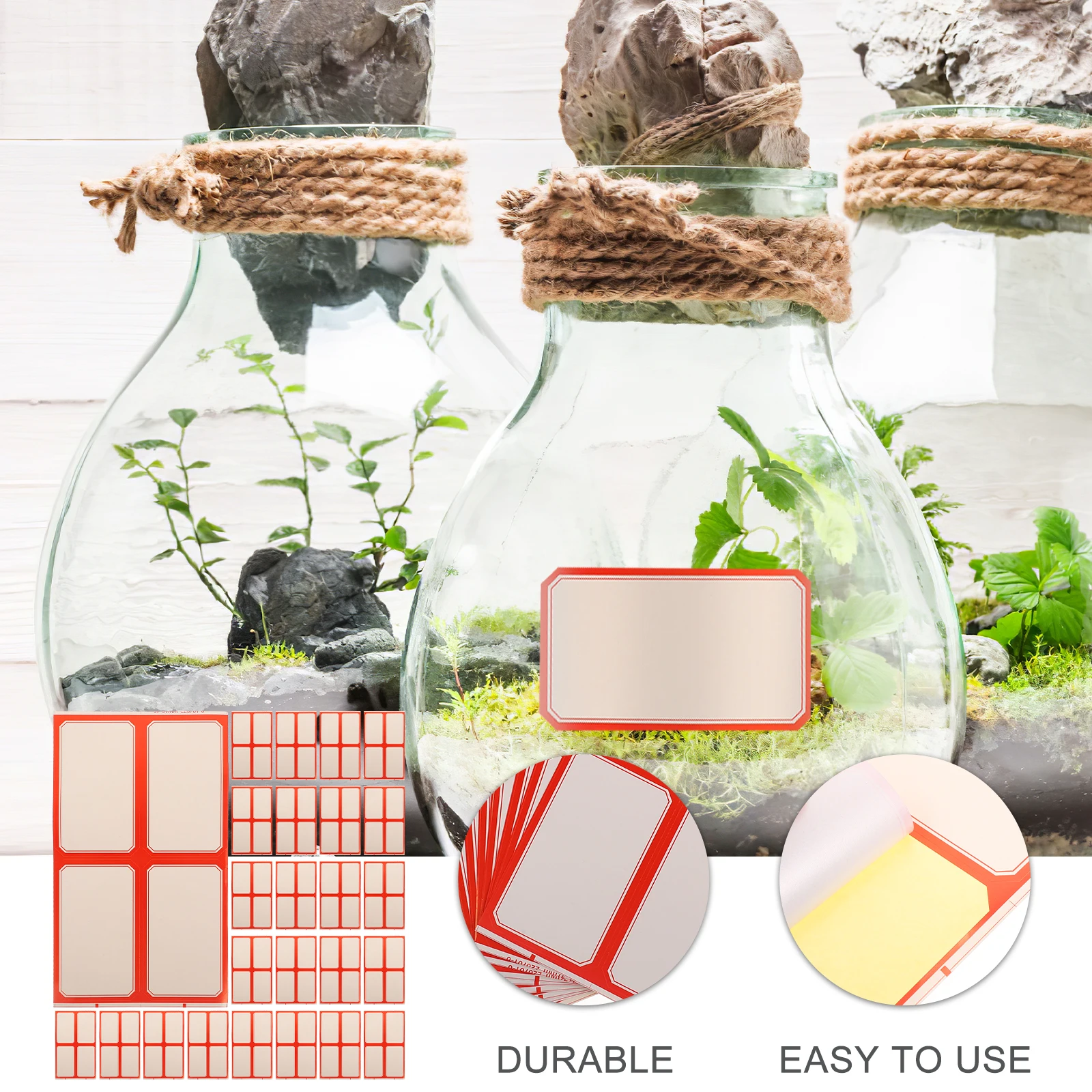 

Vinyl Blank Self-adhesive Label Tabs Thermal Sticker Tag Copper Plate Stickers Envelopes