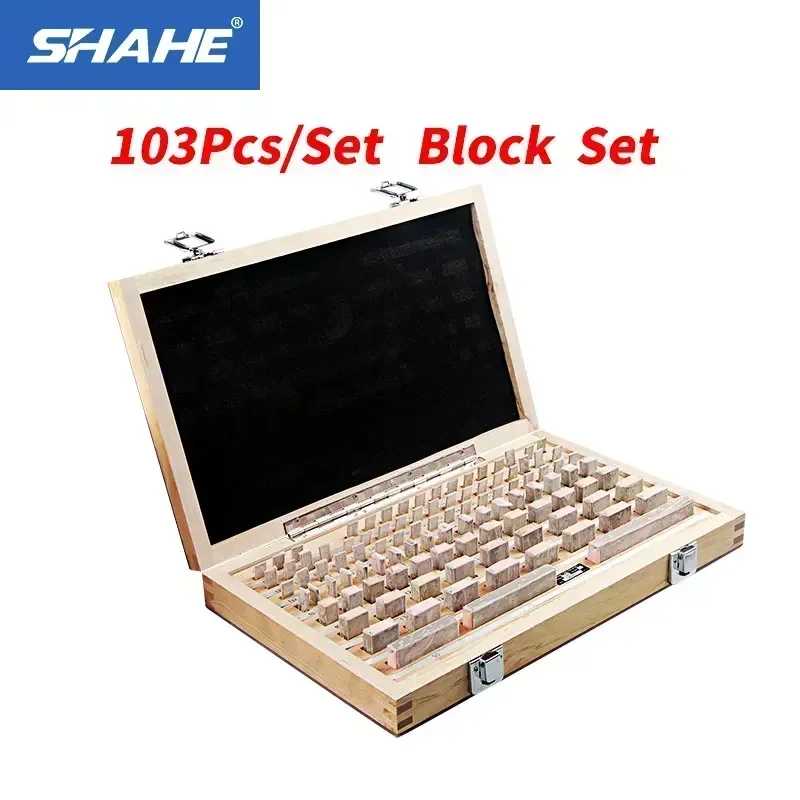 Shahe 103Pcs/Set 1 Grade 0 Grade Block Gauge Caliper Inspection Block Gauge Measuring Tools