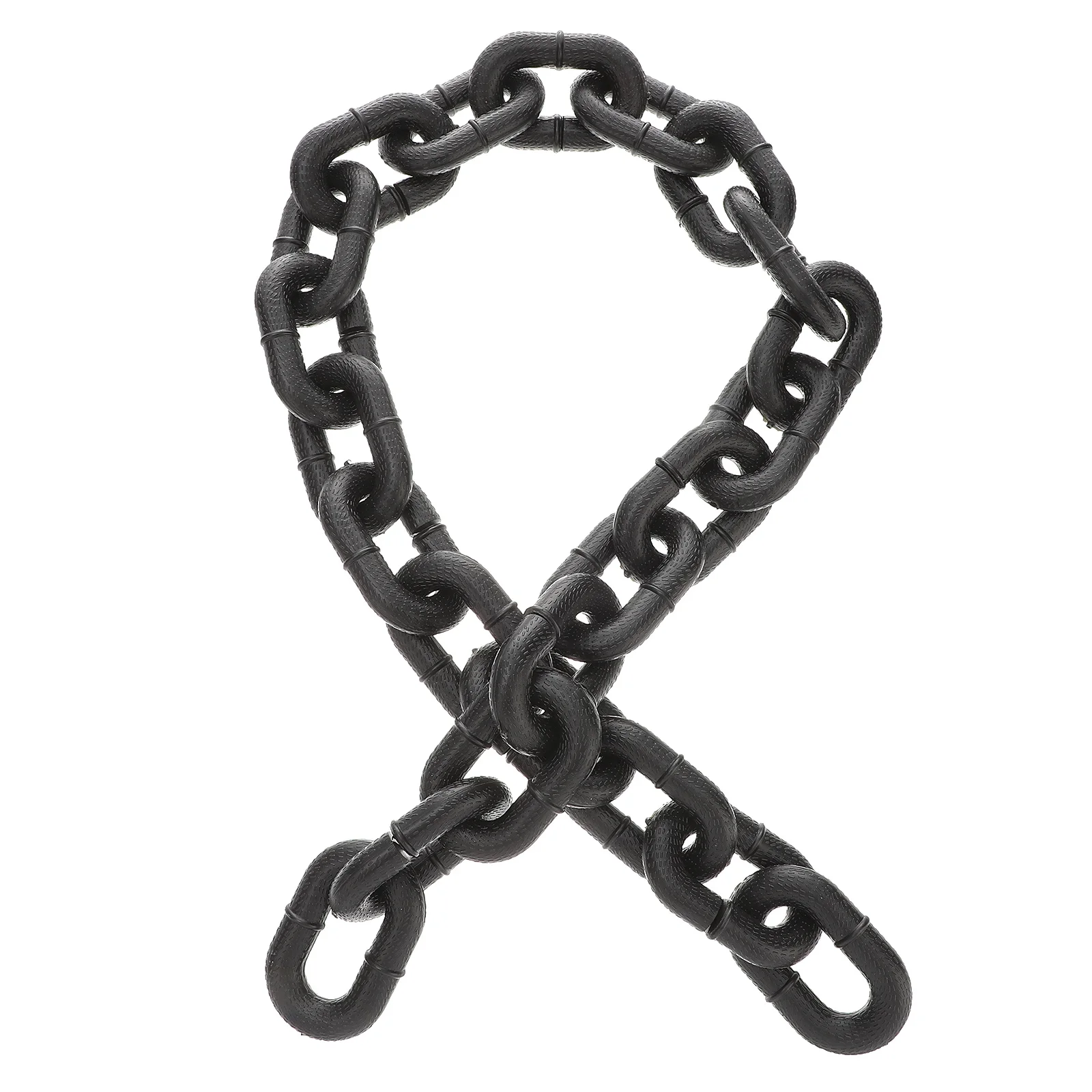 Adereço de corrente falsa de plástico longo para halloween, leve, decoração realista, fantasia de halloween, acessório de decoração de festa