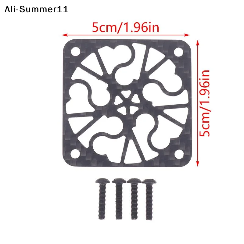 

【NpA】1Pc 2025 New Cooling Fan Cover 30mm 35mm 40mm 45mm 50mm Carbon Fibre Protective Board For RC Car Toy