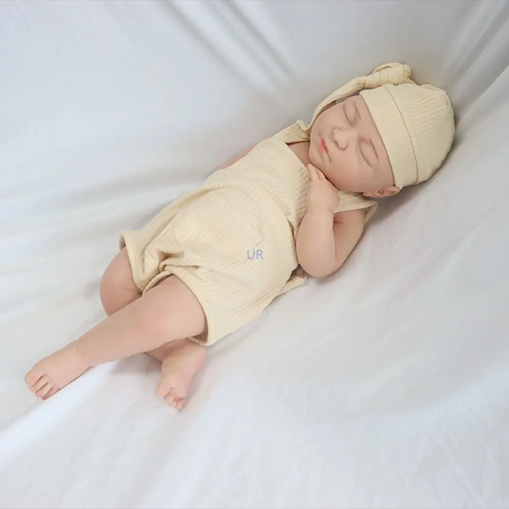 22" volledige zachte siliconen herboren pop wasbaar geschilderd zichtbare aderen flexibele pasgeboren baby meisje verjaardagscadeau collectie