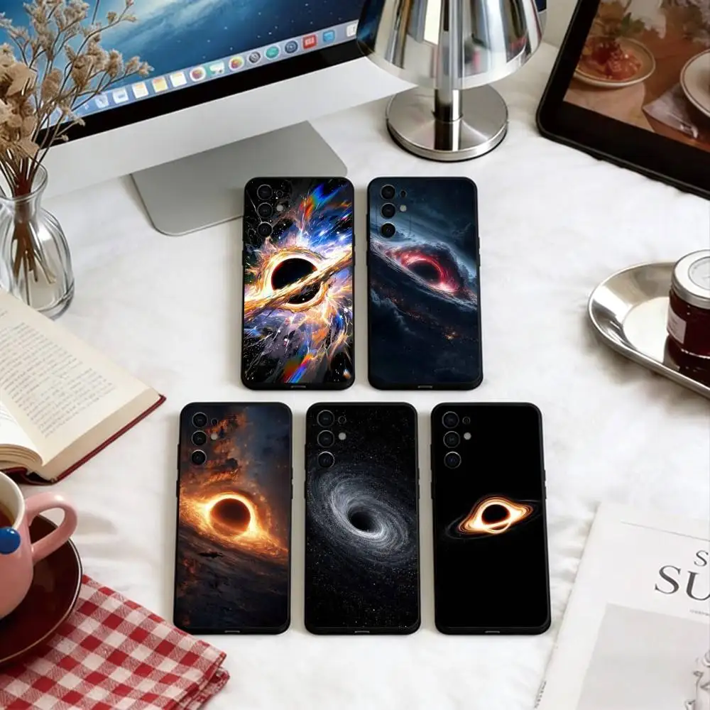 

Cosmic black hole Phone Case Black Silicone Soft For Samsung S25,S24,S21,S22,S23,S30,Ultra,S20,Plus,Fe,Lite