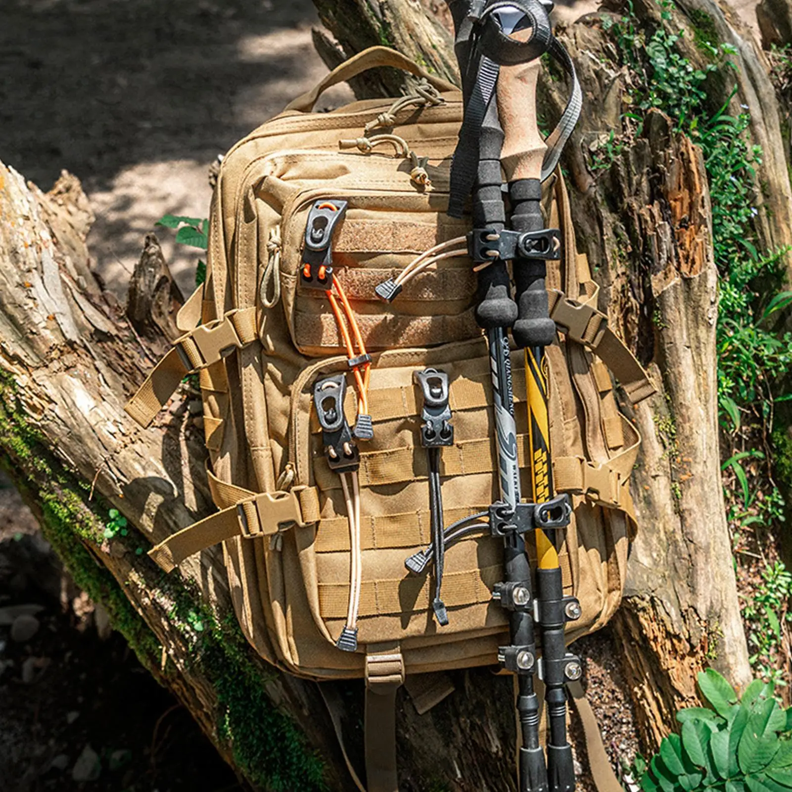 

Походный рюкзак с пряжкой, альпинистская сумка, быстросъемные аксессуары, регулируемый расширительный ремень, толстая эластичная веревка для улицы