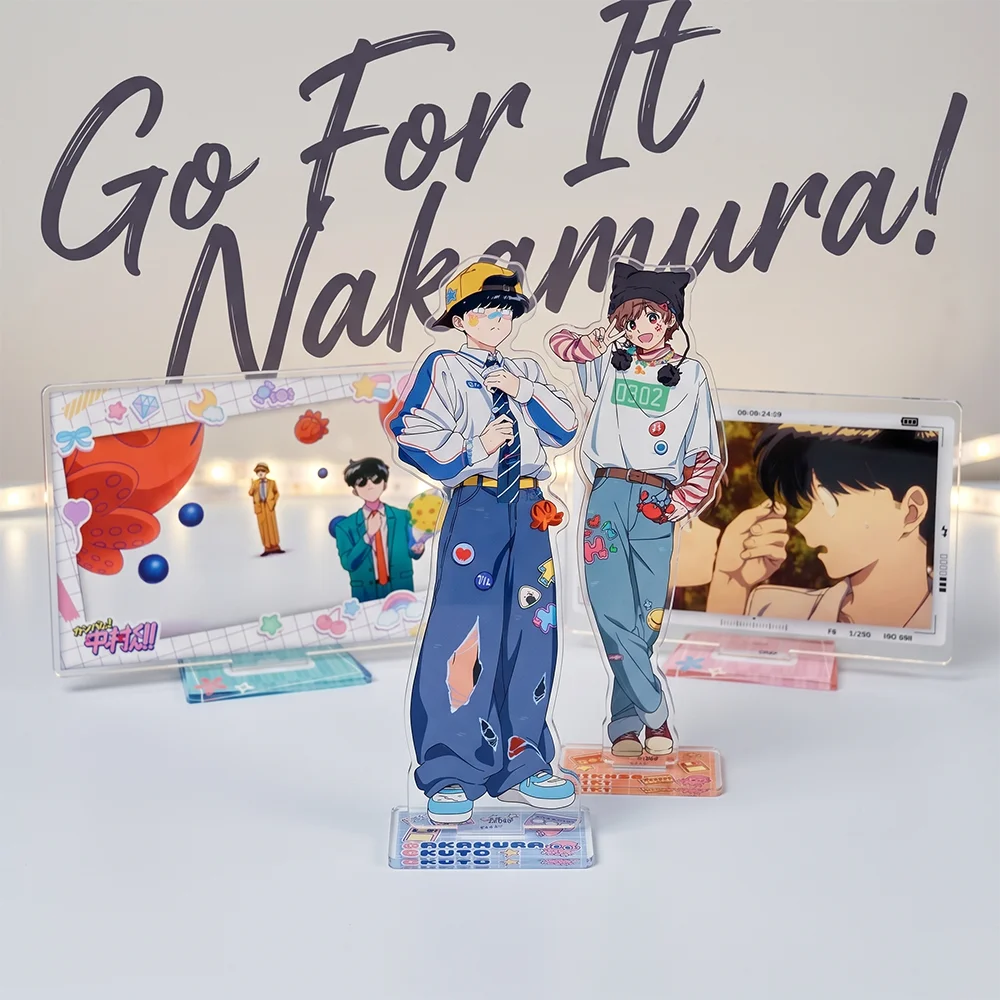 Go For It Nakamura! Y2K Retro Decor Ver 15CM Double Sided Acrylic Stand Keychain Anime Stand Okuto Aiki Desk Decor Gift For Fans