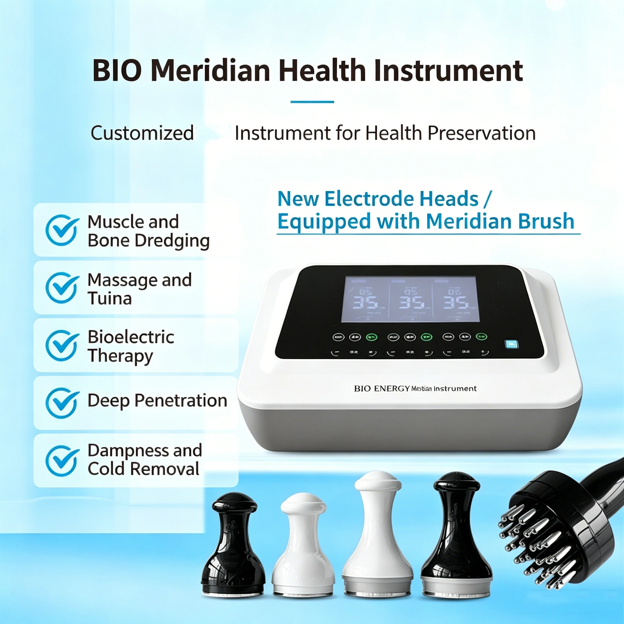 Vitality Value BIO Meridian Health Device Meridian Clearing Evergreen Therapy Microcurrent Pulse Device