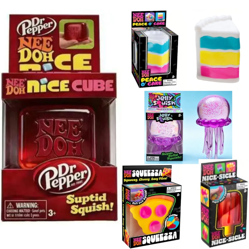 

Schylling Doh sensorysoft cube, Nice cube and Nice Sicle stress relieving toys, anti anxiety squeeze, used for daily relaxation