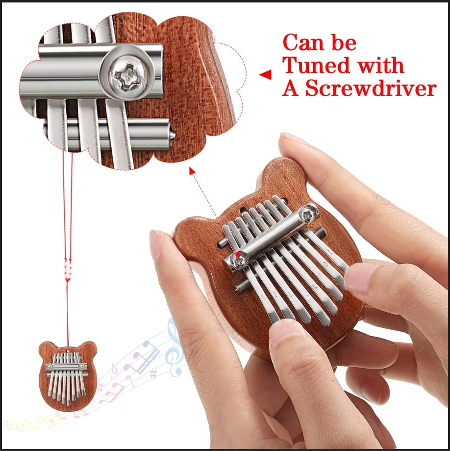 8 Key Mini Wooden Kalimba High - Musical Instrument Balalaika 评论和价格