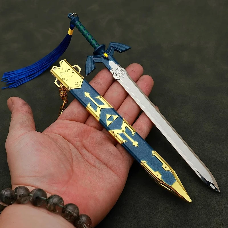 Anime Zelda Link Master Sword Keychain Game Peripheral Metal Samurai Sword Toys Model Crafts Gifts view 4