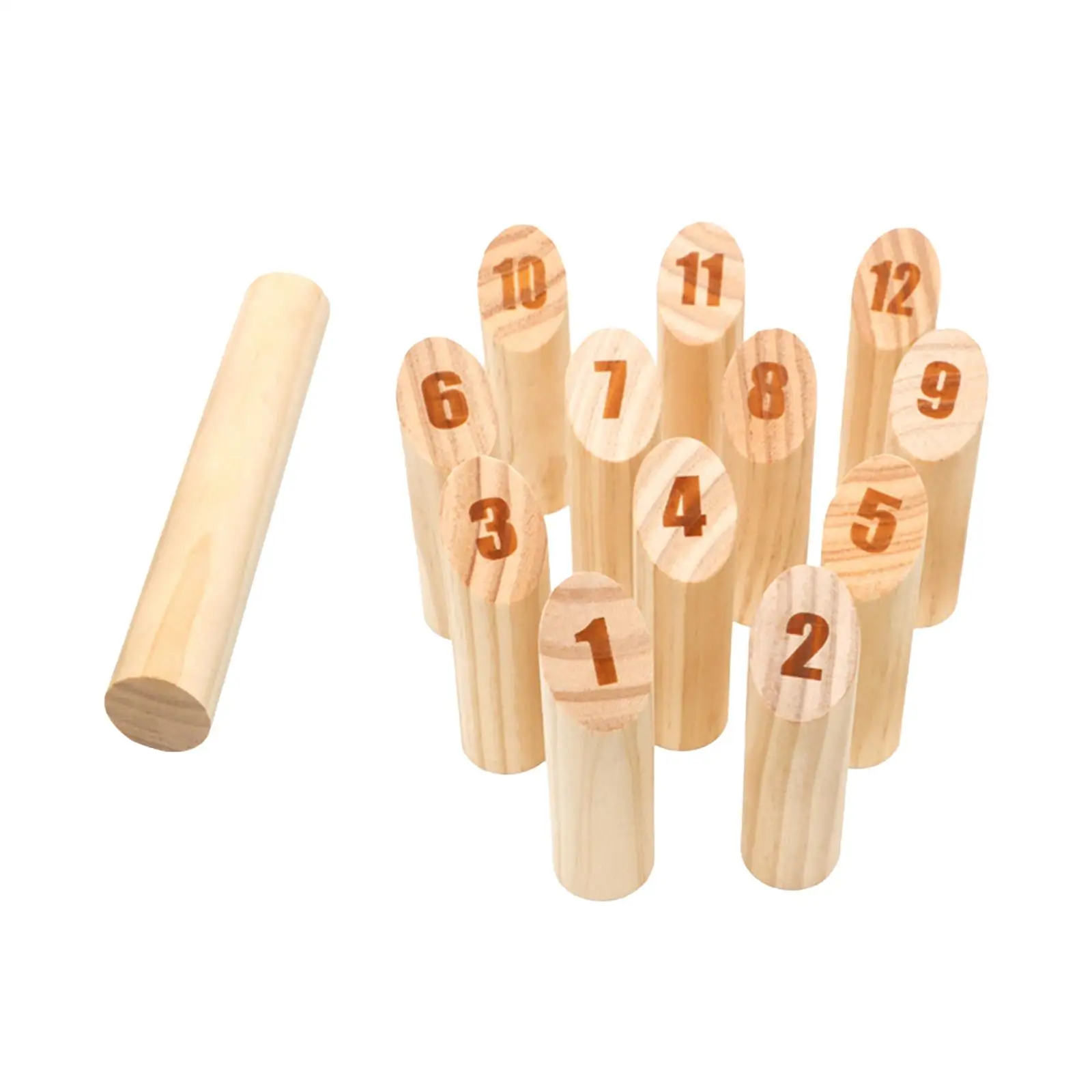 Wood Set Toss Game Adults Kids Lawn Indoor Outdoor Scatter Throwing Dowel with