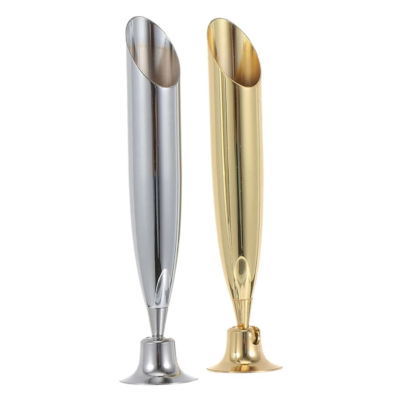 

2Pcs Quill Pen Holder Metal Insertion Pen Holder Single Pen Display Stand Quill Dip Pen Base Desktop Pencil Stand Holder