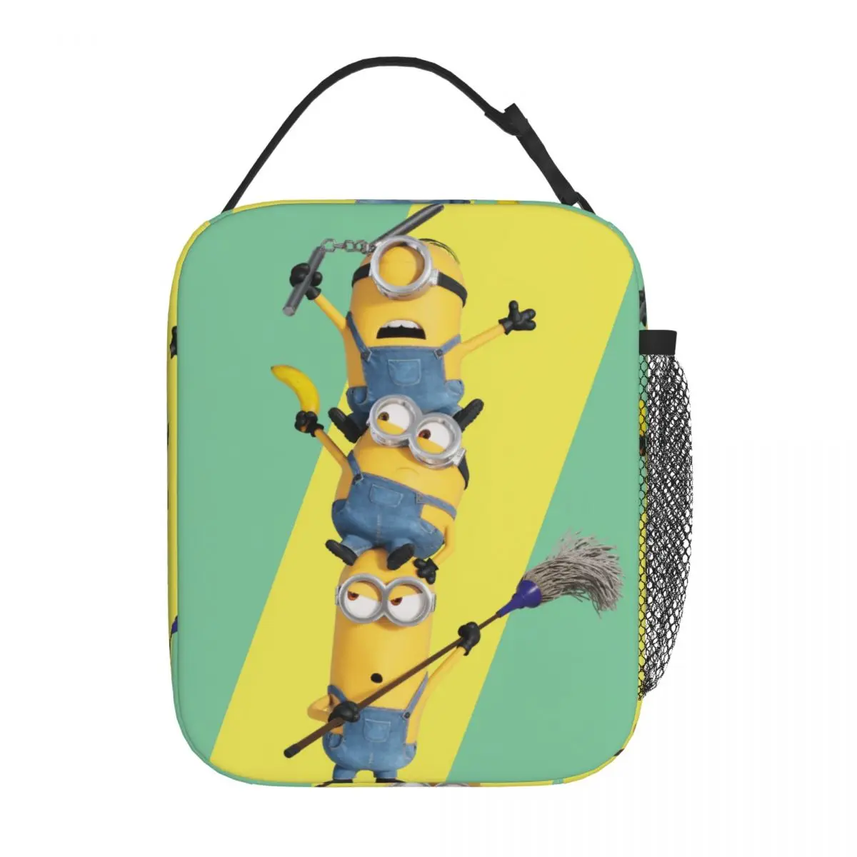 Minions Stuart Bob And Kevin Insulated Lunch Bags Cooler Bag  Meal Container Portable Tote Lunch Box Food Bag Beach Picnic